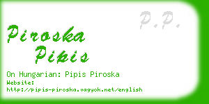 piroska pipis business card